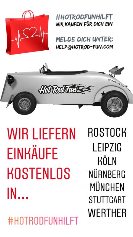 #hotrodfunhilft mit einem kostenlosen Lieferdienst #hotrodfunhilft