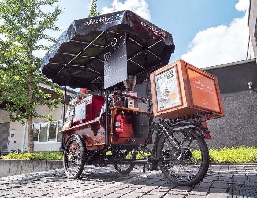 Coffee-Bike im Einsatz Coffee-Bike im Einsatz