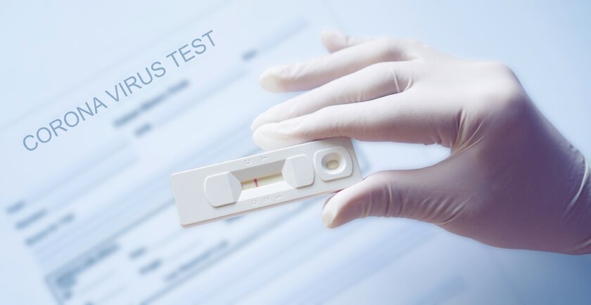 Corona Schnelltest mit negativem Testergebnis