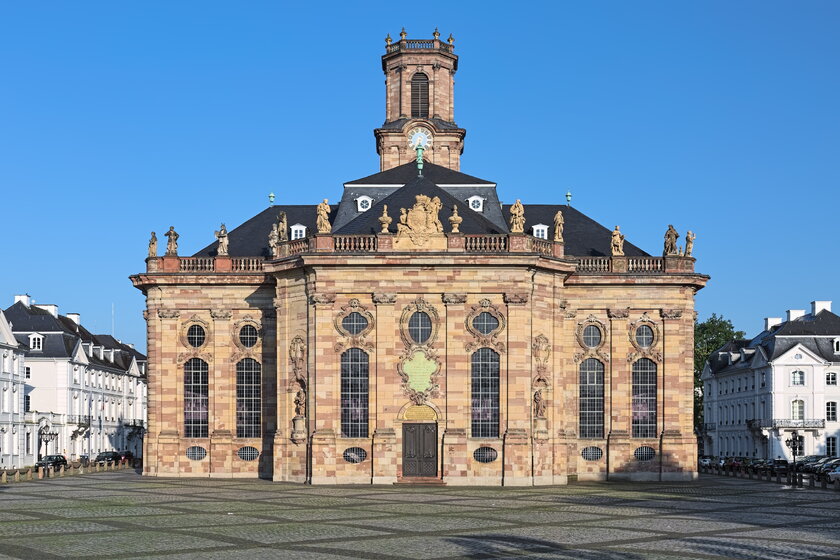 Bild Ludwigskirche Saarbruecken Blick auf die Ludwigskirche in Saarbruecken, benannt nach Ludwig, Fuerst von Nassau-Saarbruecken.